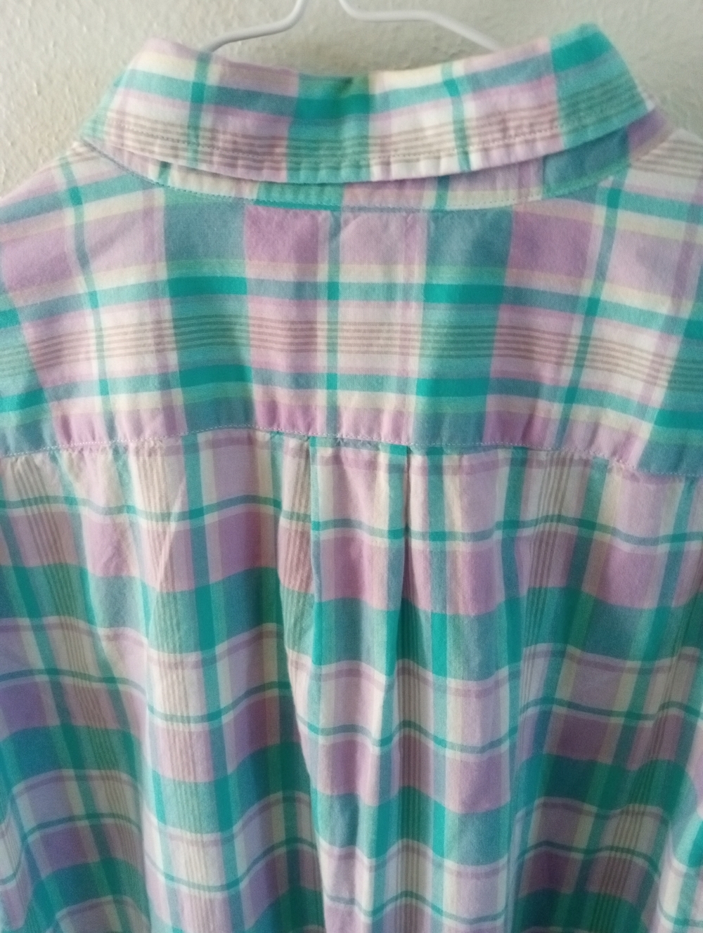 J. CREW Pastel Plaid Softest Cotton Button Down Men's Shirt | L - Picture 5 of 7